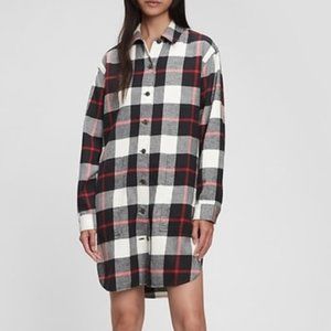 Gap Flannel Shirtdress, Size S, NWOT